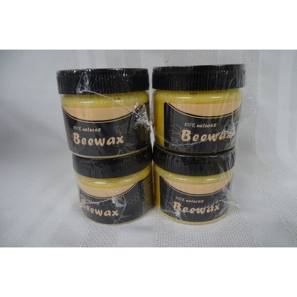 Lot of 4 100% Beeswax Furniture Polish w/ Sponges - Picture 2 of 3